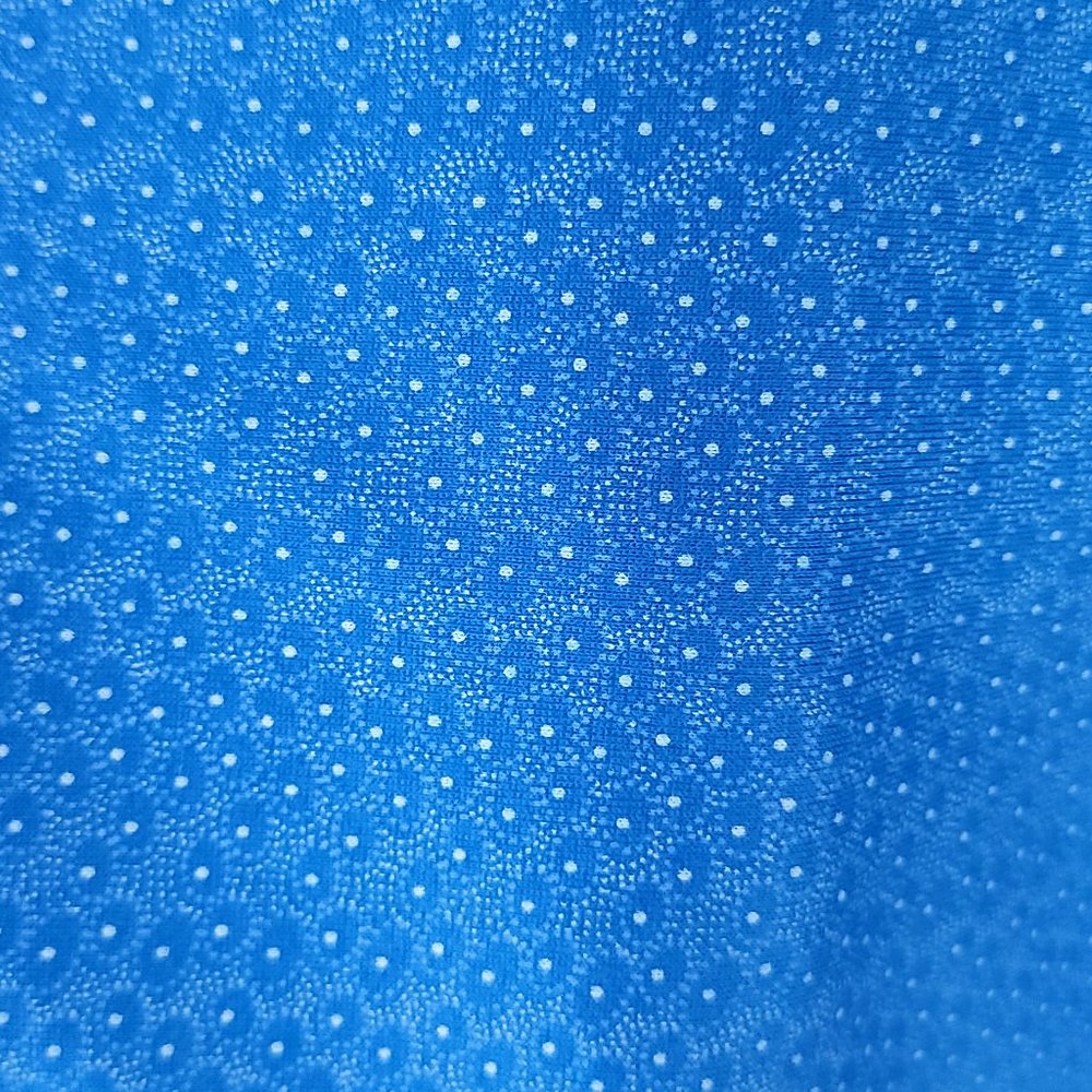 Tiger Woods Polo Shirt Men's XXL Blue White Geometric Polka Dot Short Sleeve - Picture 9 of 9